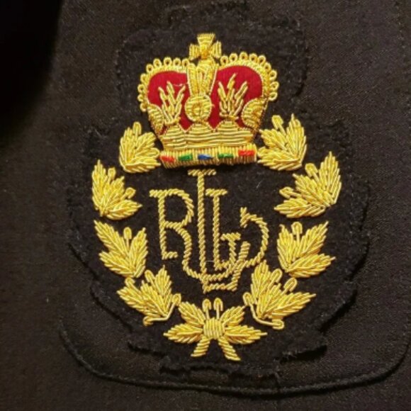 LAUREN Ralph lauren VINTAGE Womans Blue Sport Coat with Crest 2P - Picture 5 of 7